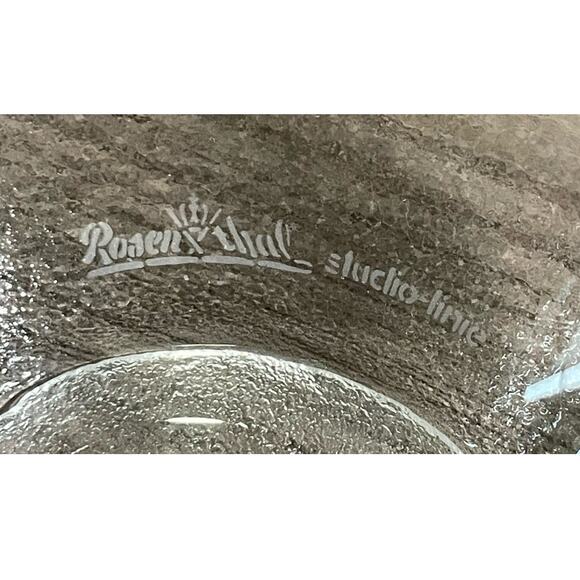 Rosenthal Studio Linie Frosted Petal Flower Bowl Dishes Crystal Signed Set of 2 - Picture 10 of 11